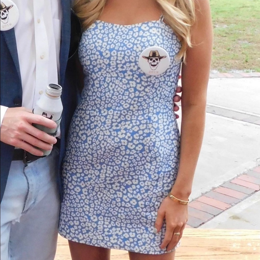 c/meo blue dress